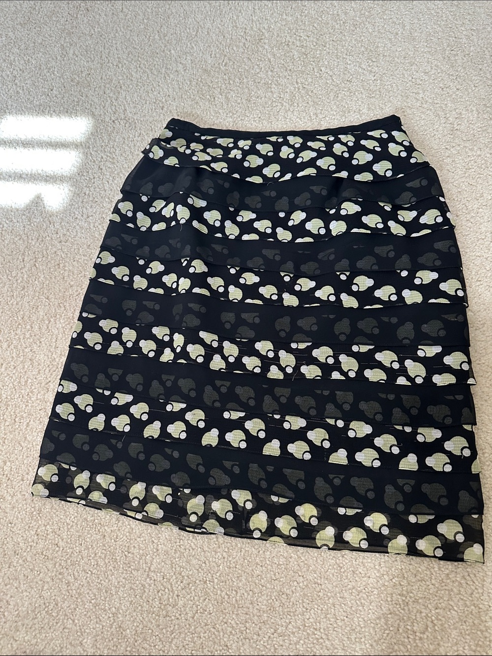 Fun Black Tiered A-Line short Skirt